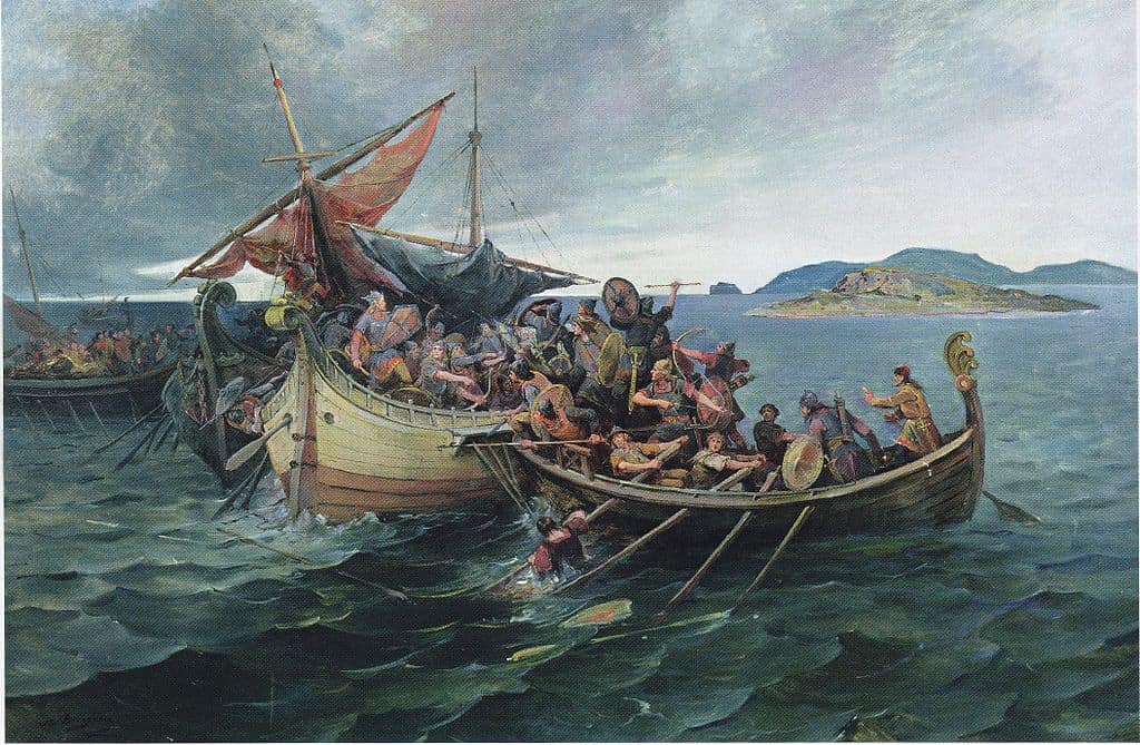 Викинги в морском бою