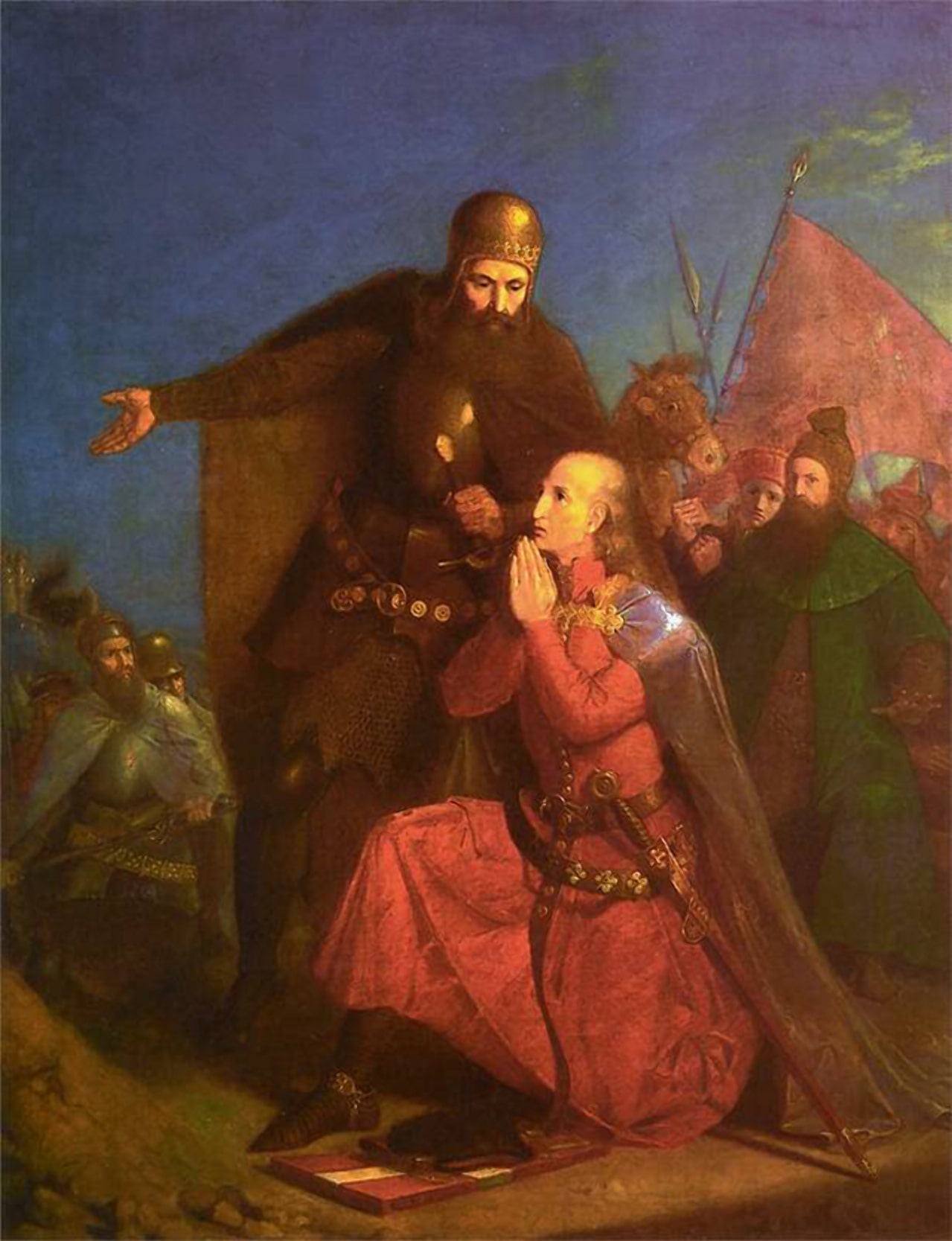 Витовт и Ягайло перед битвой
