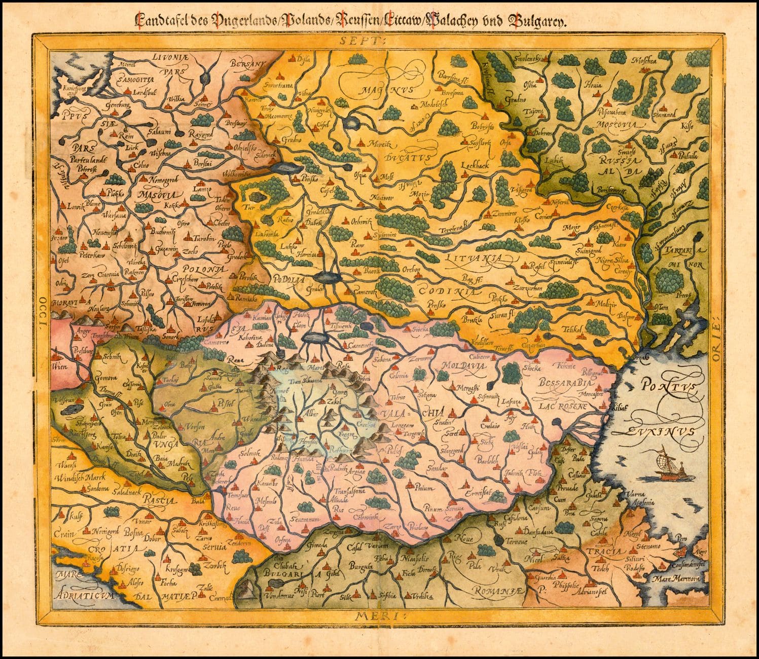 Белая Русь на средневековых картах в районе Смоленска