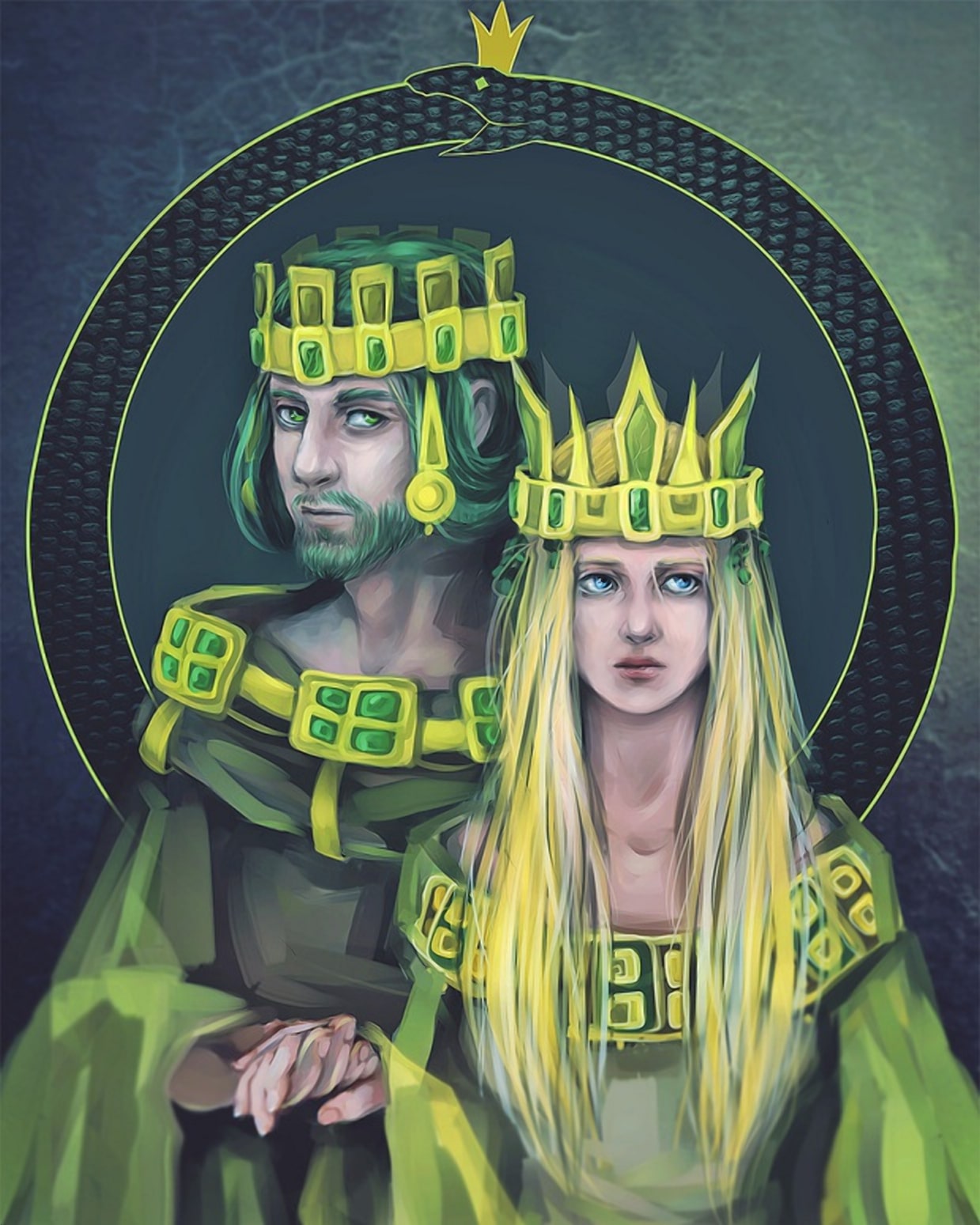 Король и королева ужей
