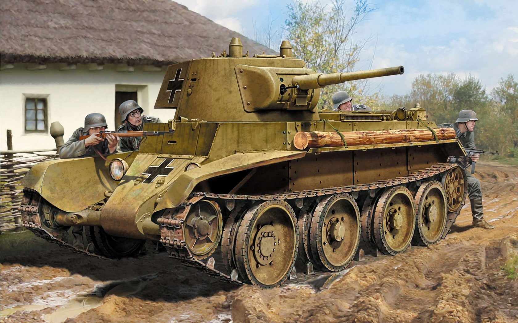 Гитлеровцы при штурме форта использовали трофейные советские танки