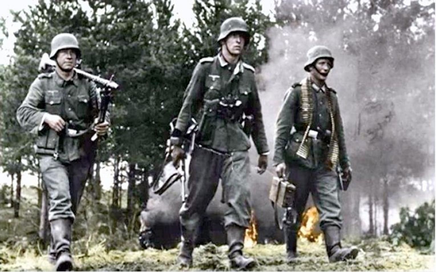 Немцы передвигались малыми боевыми группами