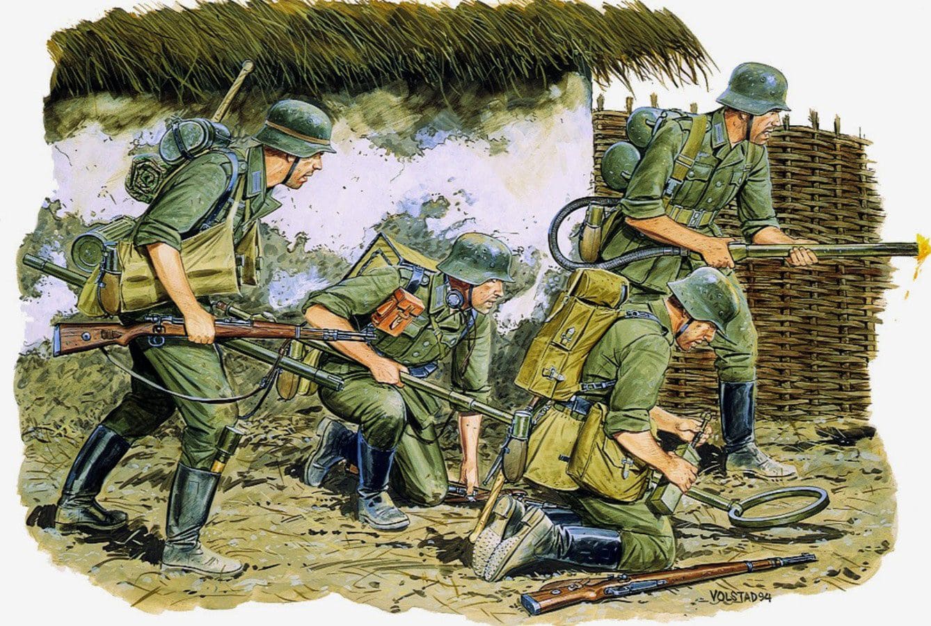 Немецкие саперы оттеснили роту батальона
